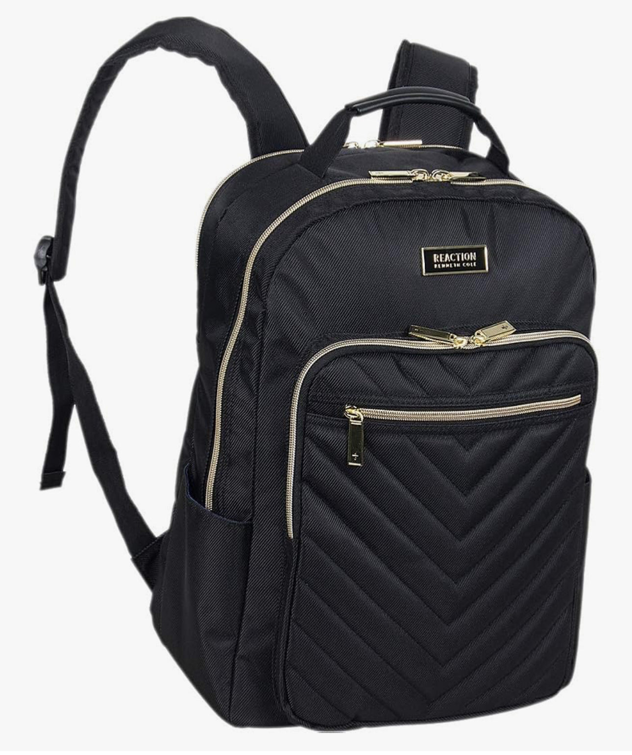 Kenneth Cole REACTION Women's Chelsea Chevron 15" Laptop and Tablet Backpack, Black