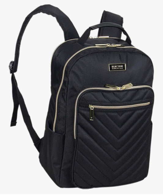 Kenneth Cole REACTION Women's Chelsea Chevron 15" Laptop and Tablet Backpack, Black